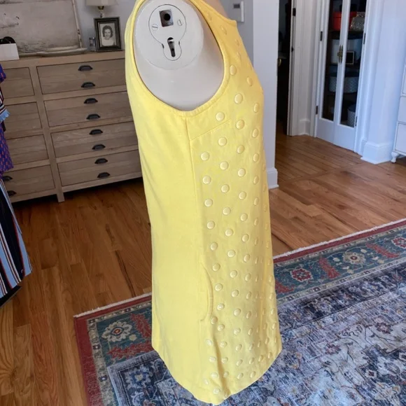 Juicy Couture Yellow Sleeveless Polka Dot Dress - Size S - Picture 4 of 10